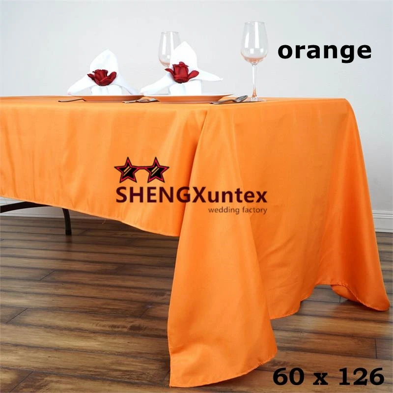 

Wedding Table Cloth \Polyester Tablecloth Free Shipping - Orange Color