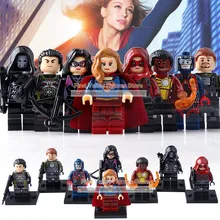 DR. TONG 80 шт./лот Супер Герои Прометей Slipknot Супергерл Охотница Atom Firestorm строительные блоки детский подарок игрушки X0179