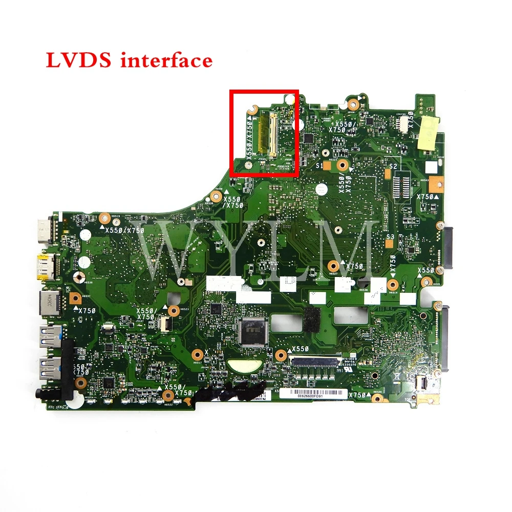 X550ZE اللوحة A10-7400CPU واجهة LVDS PM اللوحة ل ASUS X550ZA X550Z VM590Z K550Z X555Z اللوحة المحمول اختبارها