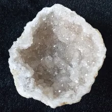 Natural agate geode crystal hole Mineral specimen contains clean crystal clusters of very beautiful small stones