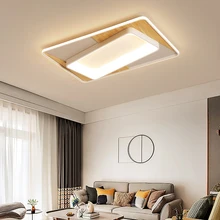 Modern led chandelier ceiling for Living room dining room bedroom rectangle wood chandelier Fixture 2019 new modern chandelier led lighting remote ceiling chandelier lamp fixture for dining living room bedroom kitchen office hallway