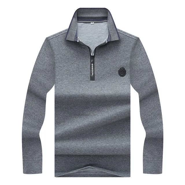 2018 new long sleeved polo shirts middle aged and old men old dads ...
