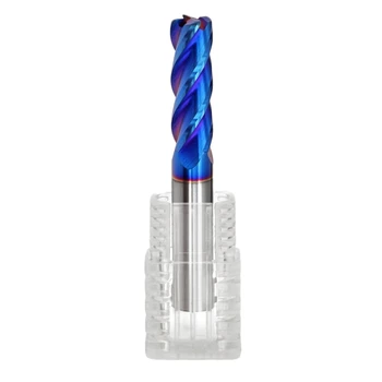 

THGS D6x15xD6x50Mmx4T Solid Carbide 4 Flutes Flattened End Mills With Straight Slim Shank Milling Cutter Hrc65 Coated