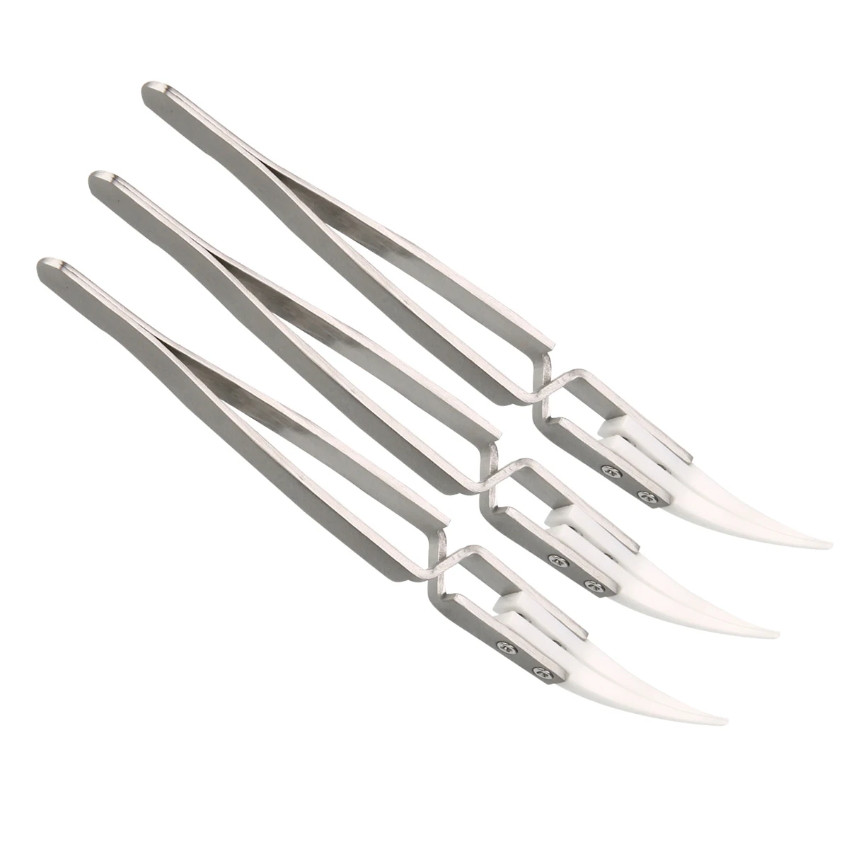 3Pcs Non Conductive Ceramic Tweezers IC SMD SMT Reverse Ceramic Heat Resistant 1000 Degree Hand Tools