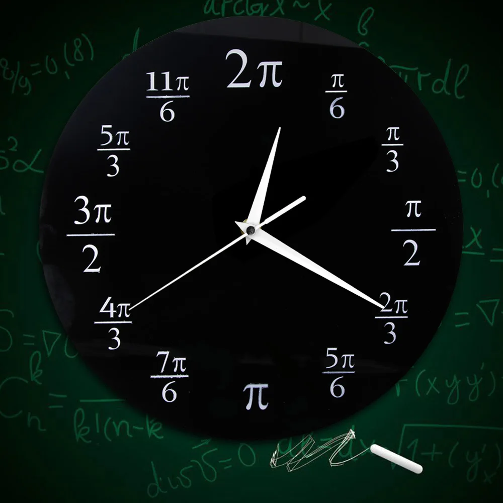 1 шт. (2 размера) математические большие часы The Pi настенные поп викторина Geeky