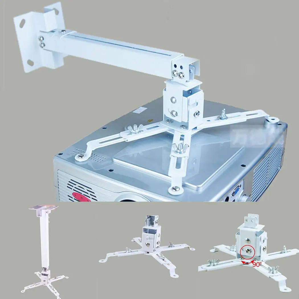 

Projector Bracket Extendable Arms Height Adjustable White Tilt Ceiling Mount Bracket