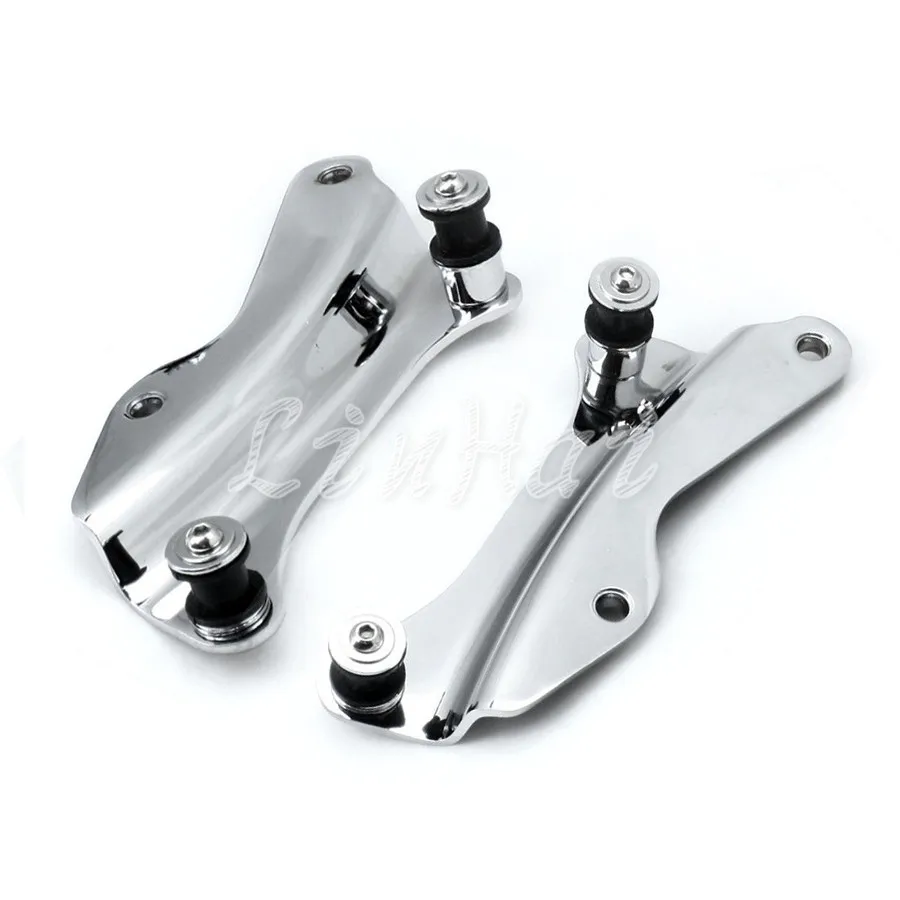 Chrome 4 Point Docking Hardware Kit Detachable For 2014 UP Harley FLHX