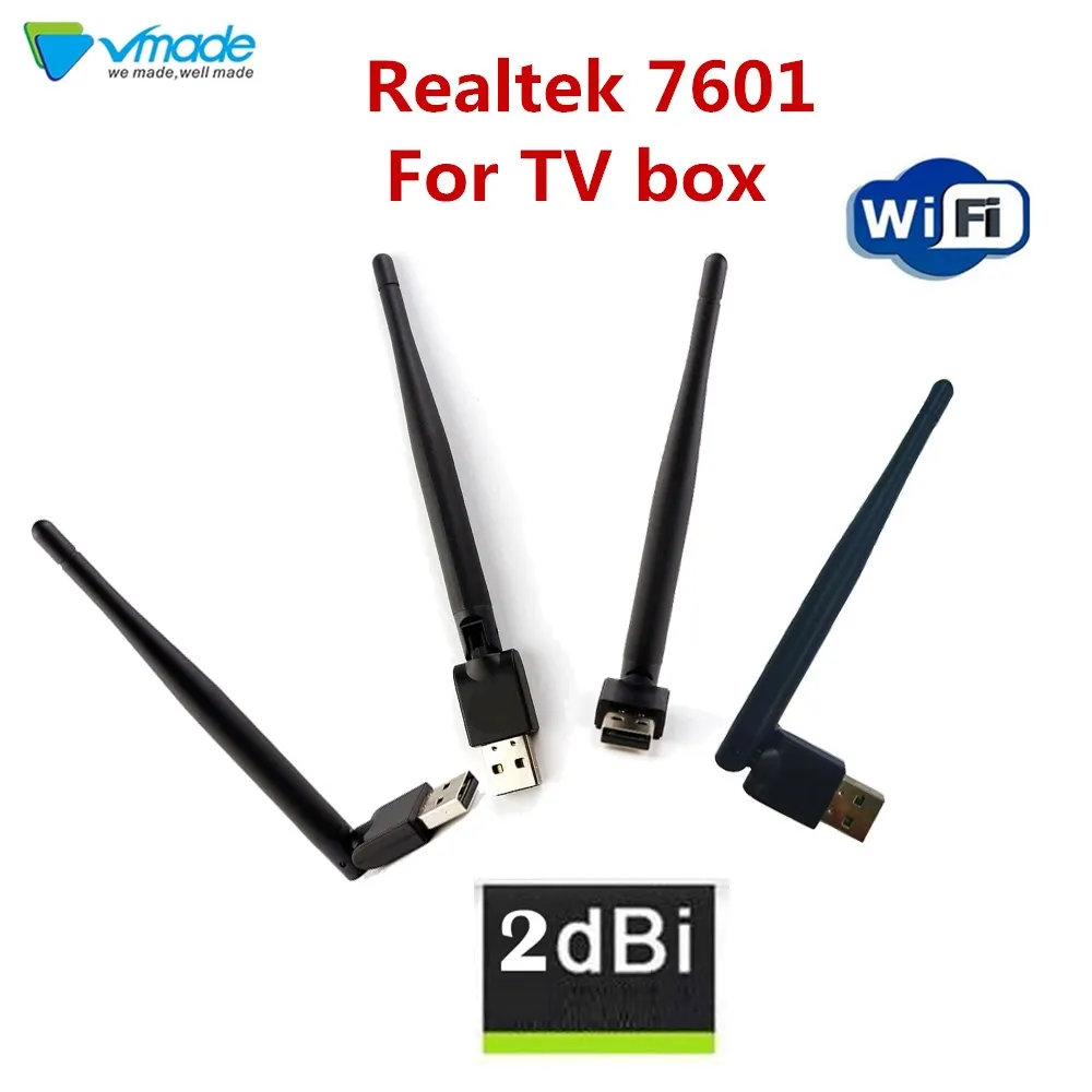 Vmade мини беспроводной usb wifi 7601 2,4 ГГц беспроводной 2dBi wifi адаптер для DVB-T2 и DVB-S2 ТВ коробка WiFI антенна сетевая LAN Карта