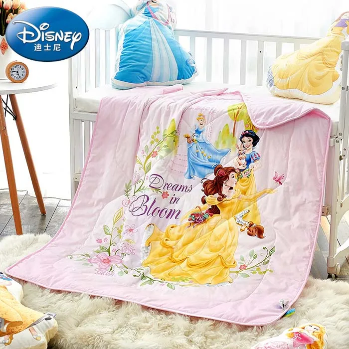 Romantic princess 120X150 см хлопок Материал Дисней кондиционер детские летние Красивые Детские хлопковые тонкое стеганое одеяло с героями мультфильмов - Цвет: Romantic princess