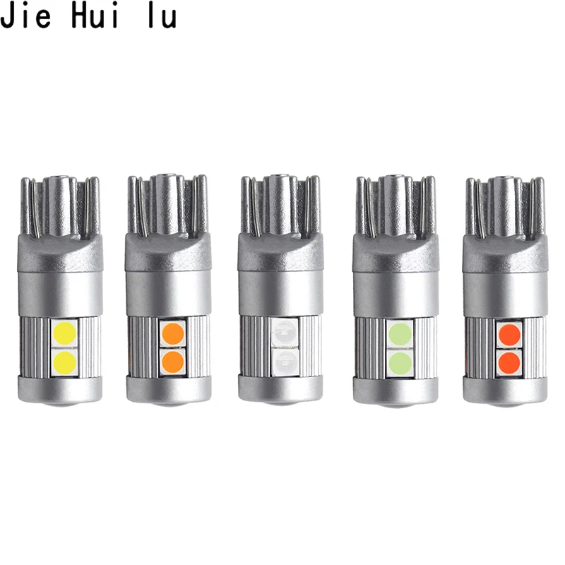 

2Pcs T10 LED Bulbs White 168 501 W5W LED Lamp T10 Wedge 3030 5SMD Interior Lights 12V 6000K Red Amber yellow Ice Blue