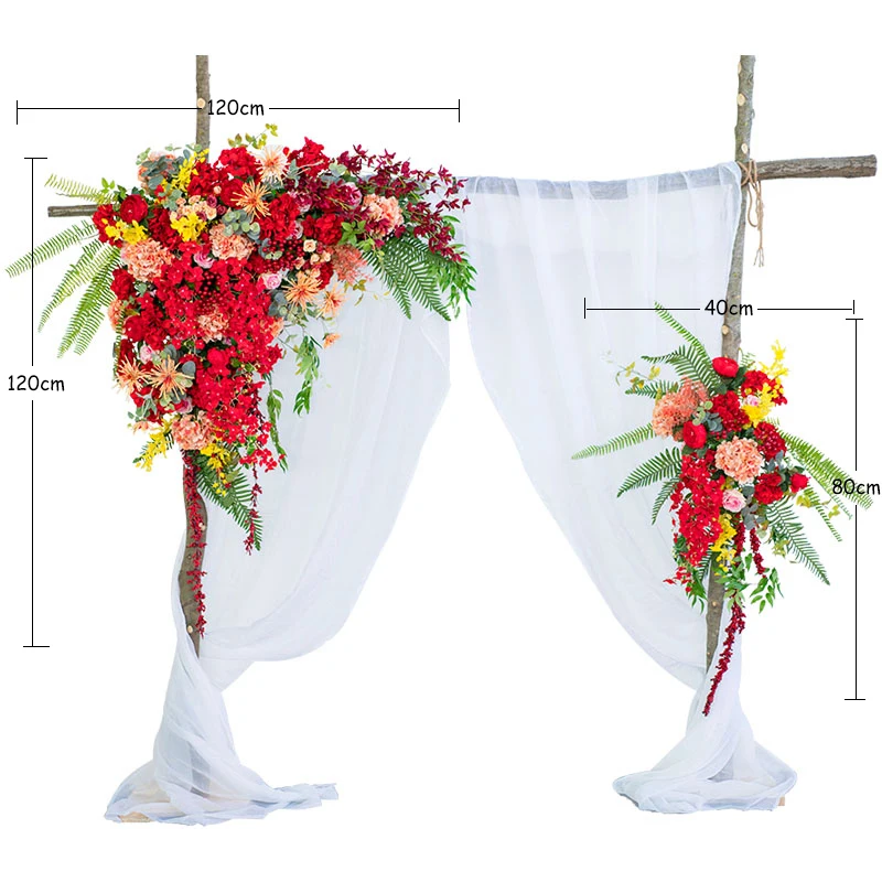 JAROWN Artificial Flower Row Flower Wall Wedding DIY Decor Arch Floral Stage Background Layout Decorative Flowers Props Flores (4)