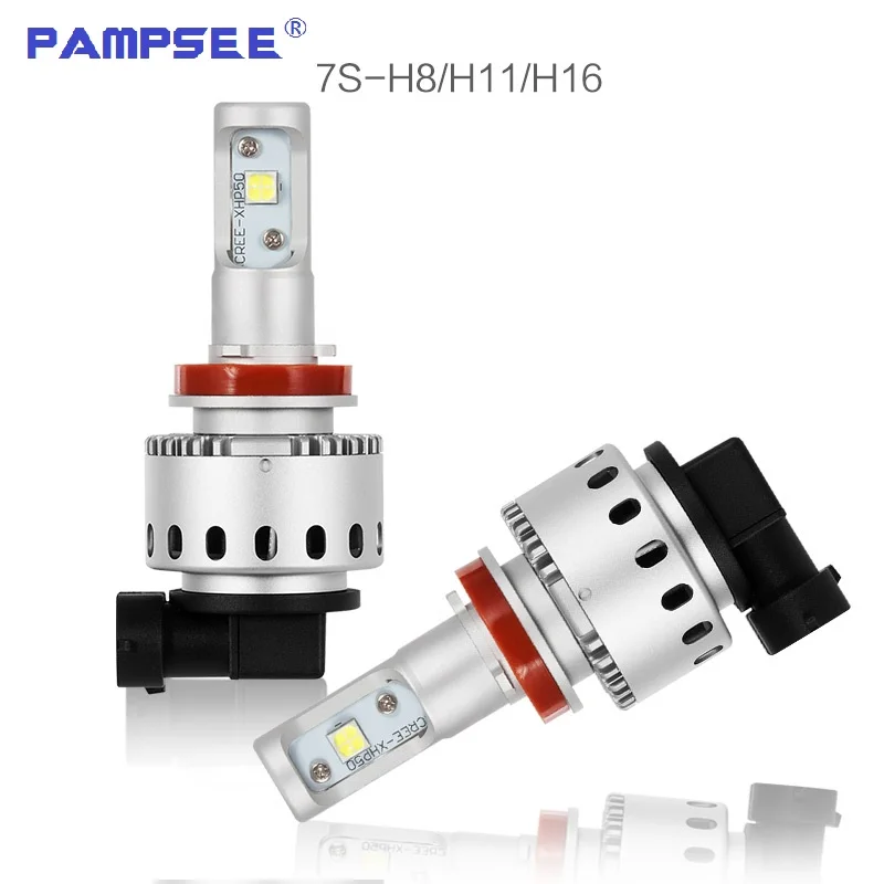 

PAMPSEE 7S LED Car Headlight Bulb H11 led XHP50 Chips 80W 16000LM 6500K Auto Led Headlamp Car Styling H4/H7/H8/H9/9005/9006