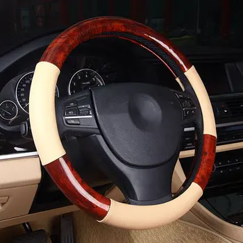 

GLCC Universal Car Steering Wheel Cover Top Microfiber Leather 38cm Design Protector Case Auto Interior Decoration Accessories
