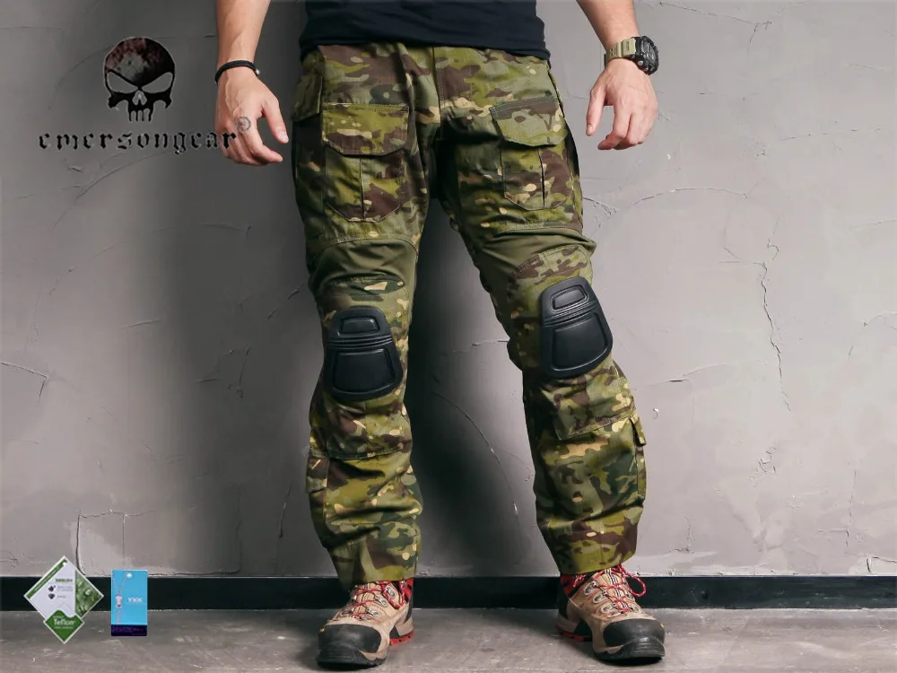 

EMERSON-Combat G3 Tactical Pants, Airsoft Military Bdu Trousers with Knee Pad, MultiCam Tropic EM9281