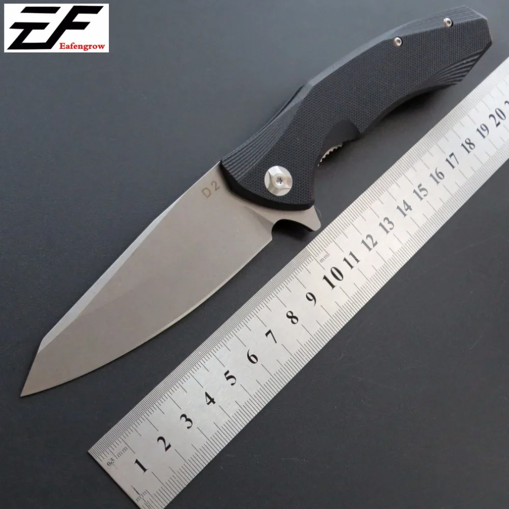 

Eafengrow EF228 58-60HRC D2 Blade G10 Handle Folding knife Survival Camping tool Hunting Pocket Knife tactical edc outdoor tool