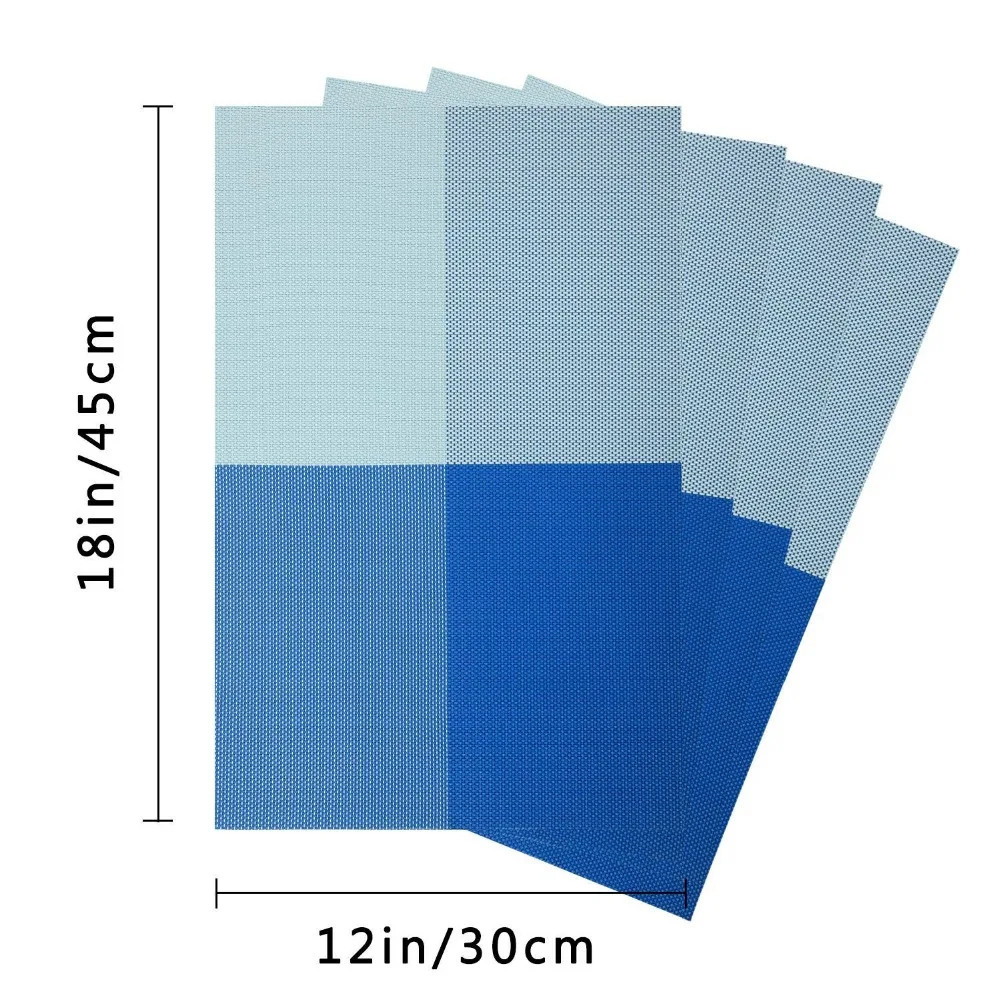 4 шт. настольные коврики наборы крестовина ПВХ Моющийся прочный обеденный стол открытый 30*45 см Рождество украшение дома