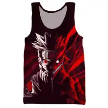Аниме Наруто Мода Мужчины Женщины майка 3D классная, с принтом тренировки Топ-Бюстгальтер на бретельках майка для мужчин женские повседневные топы