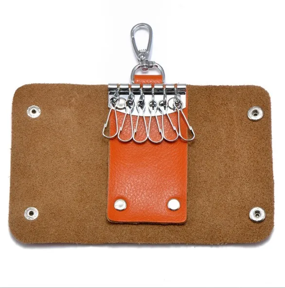 Factory Wholesale Key Bag Leather  Oem Custom Car Key Package Slim Wallet Men