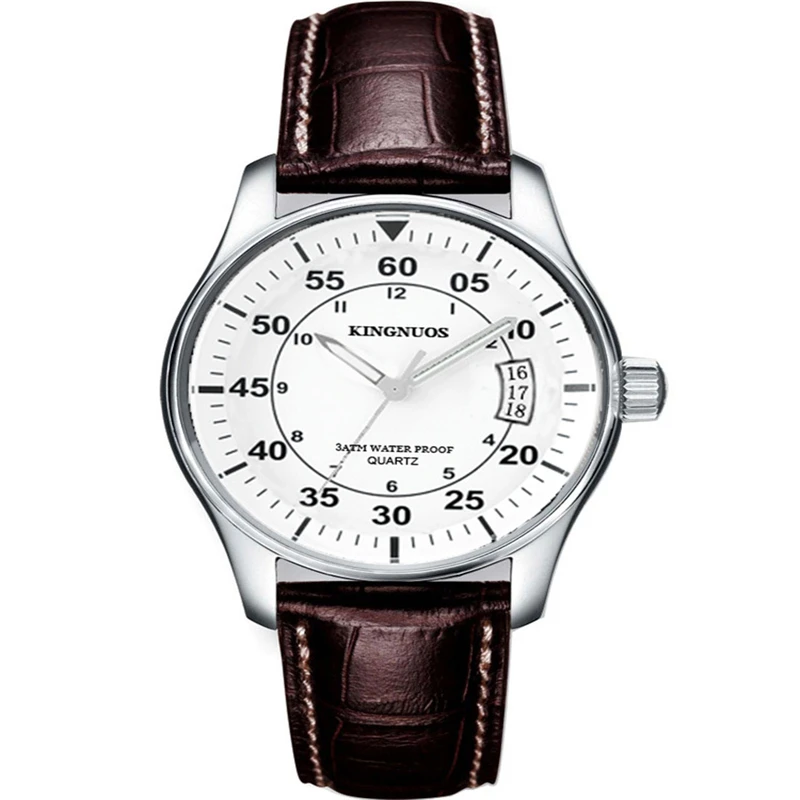 2019 Men Sport Watch Military Army Wristwatch New Design Fashion Automatic Date Leather Clock Top Luxury Brand Relogio Masculino