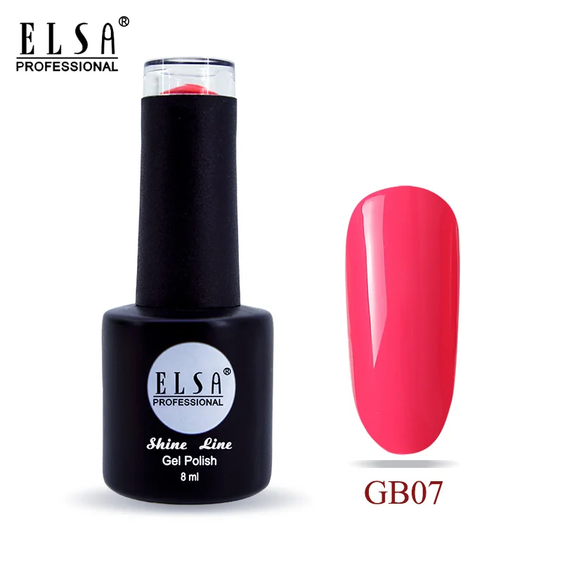 Elsa 8 мл Гель-лак для ногтей для маникюра полуперманентный Vernis верхнее покрытие УФ светодиодный Гель-лак впитывающийся художественный Гель-лак для ногтей - Цвет: GB07