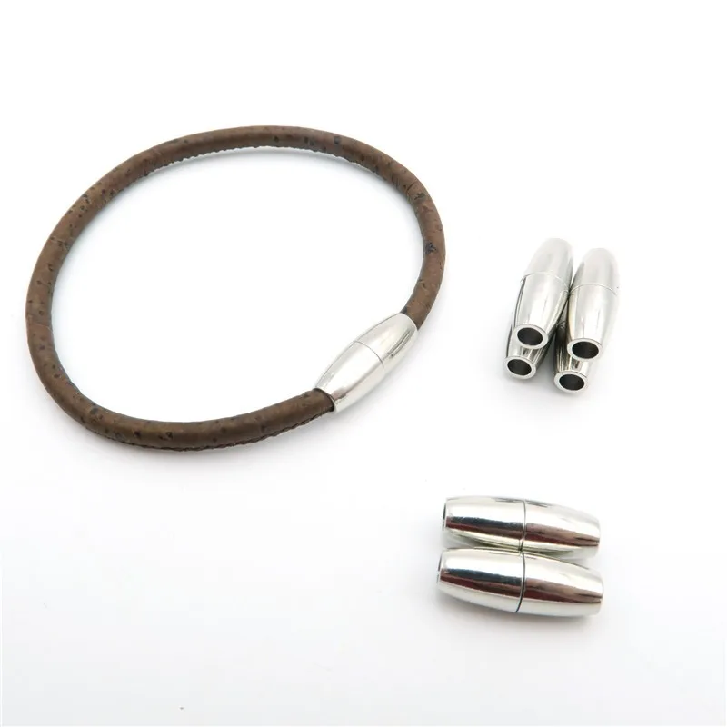 10 шт. для мм 3 мм круглый кожаный Магнит застежки поставки антикварный серебряный браслет компоненты Выводы D-6-13