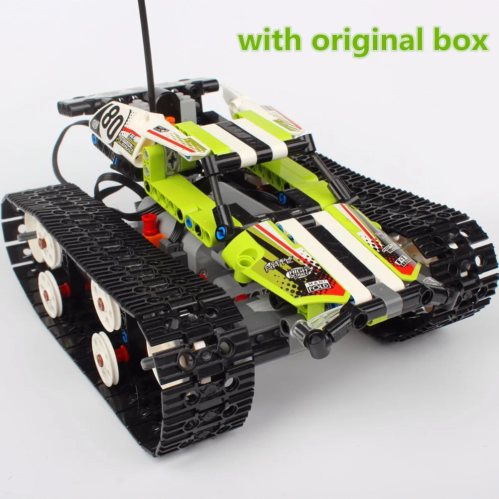 

Hot Remote Control Car compatible Legoings Technic 42065 RC Tracked Racer Model Building Blocks Toys