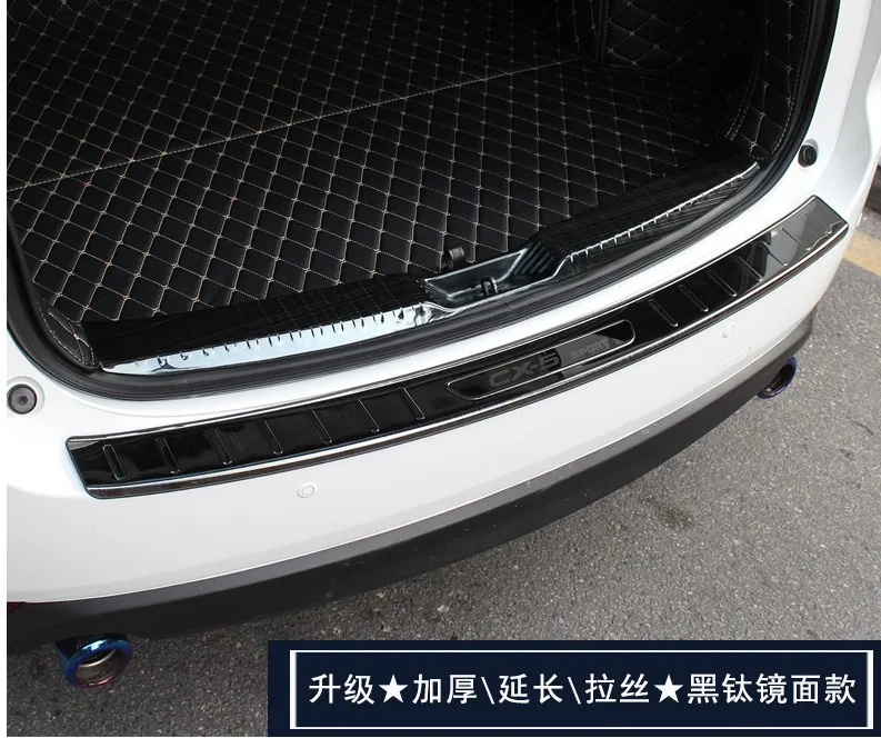 304 из нержавеющей стали заднего бампера протектор Подоконник задний багажник рельефная пластина Накладка для Mazda CX-5 cx5 стайлинга автомобилей