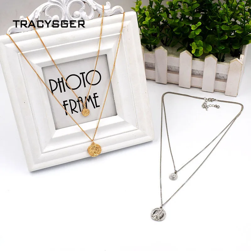 

AJ-N84228 /TRACYSGER/ coin layer necklace