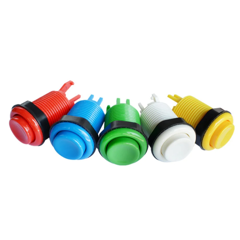 

6pcs American style shorter button arcade buttons 28mm Mounting Hole American Push Button 6 Colour Available Game Machine parts