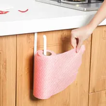 Bathroom Kitchen Door Rack Tissue Holder Hanging Toilet Roll Paper Holder Towel Cabinet Door Hook Organizer Storage Hold