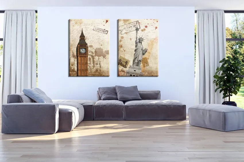 Vintage style london Elizabeth Tower BIG BEN