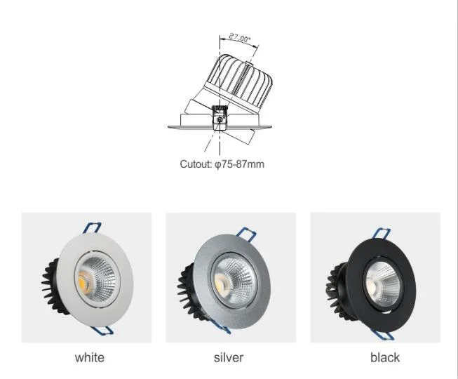 Triac Dimmable/0-10 V Dimmable/Dali Dimmable COB светодиодный светильник 7 W CREE/Epistar чип CRI> 90 5 лет гарантии 100-240 V