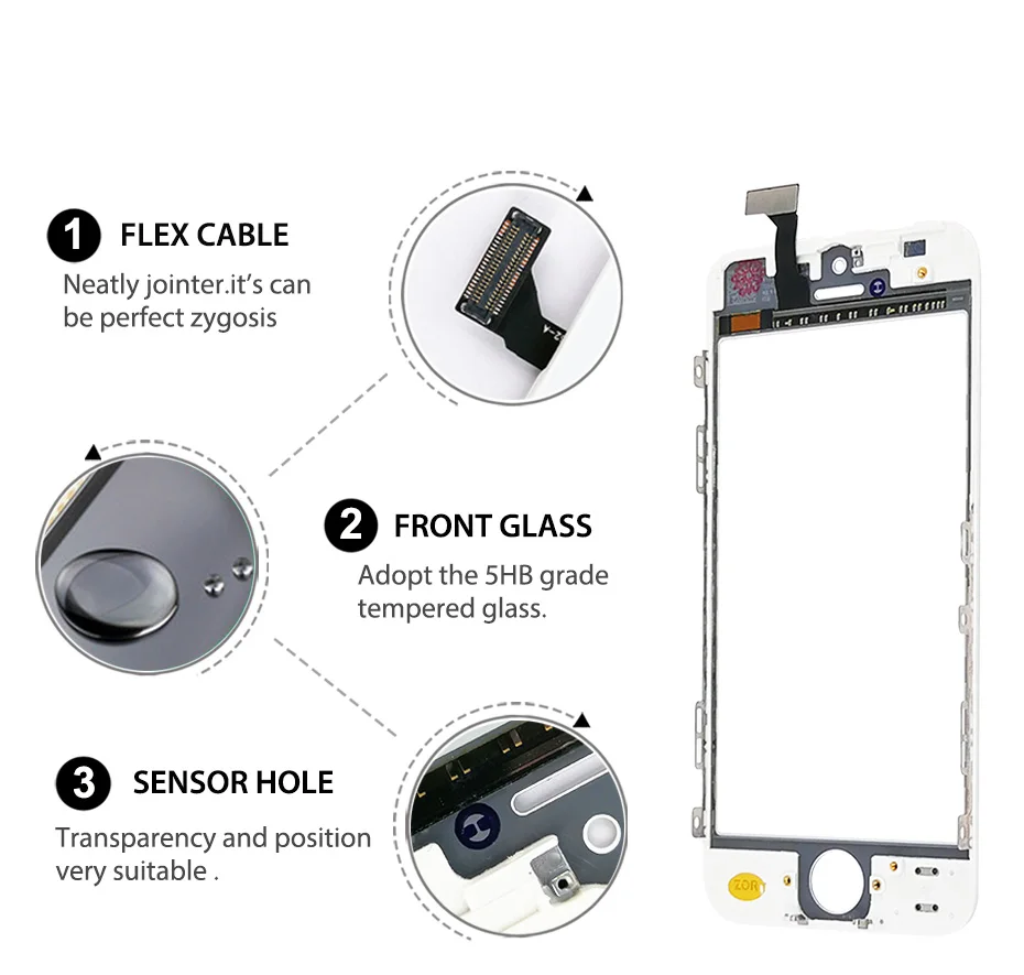 Переднее стекло лучшего качества для iPhone 5 5S, сенсорный экран, дигитайзер, панель, Замена объектива, внешнее стекло для iPhone 5S 5 SE с инструментами