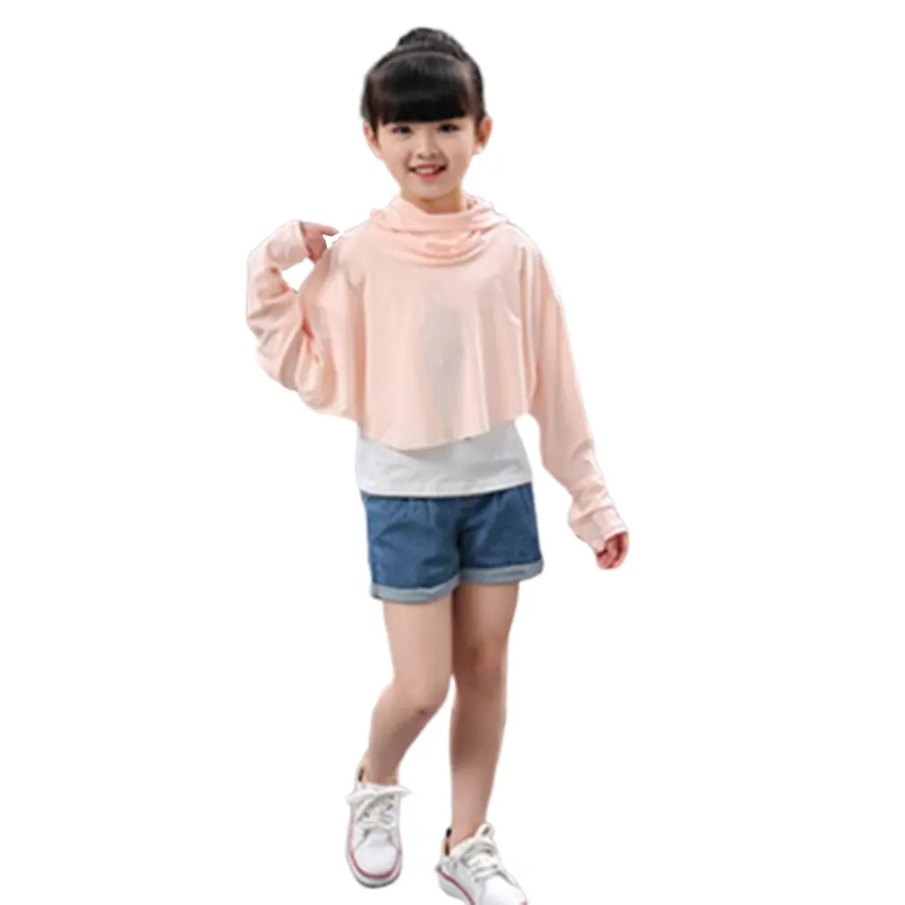 Модели для родителей и детей, Женская шаль от солнца, одежда с длинными рукавами, весенне-летний детский УФ-зонт с рисунком с обратной