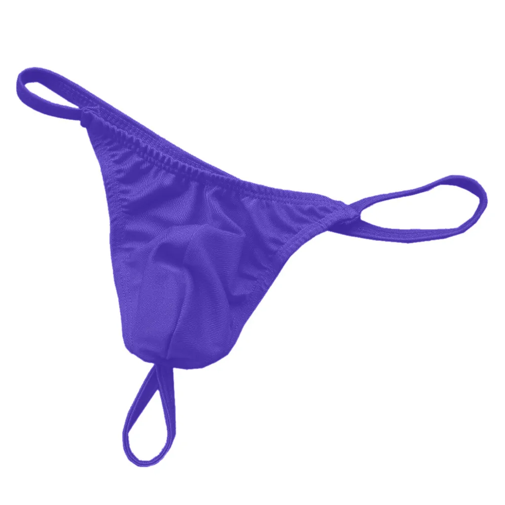 Purple Мужские стринги, стринги, Т-образные, микро стринги, трусы, нижнее белье, сексуальное, эротическое, d90612 - Color: Purple