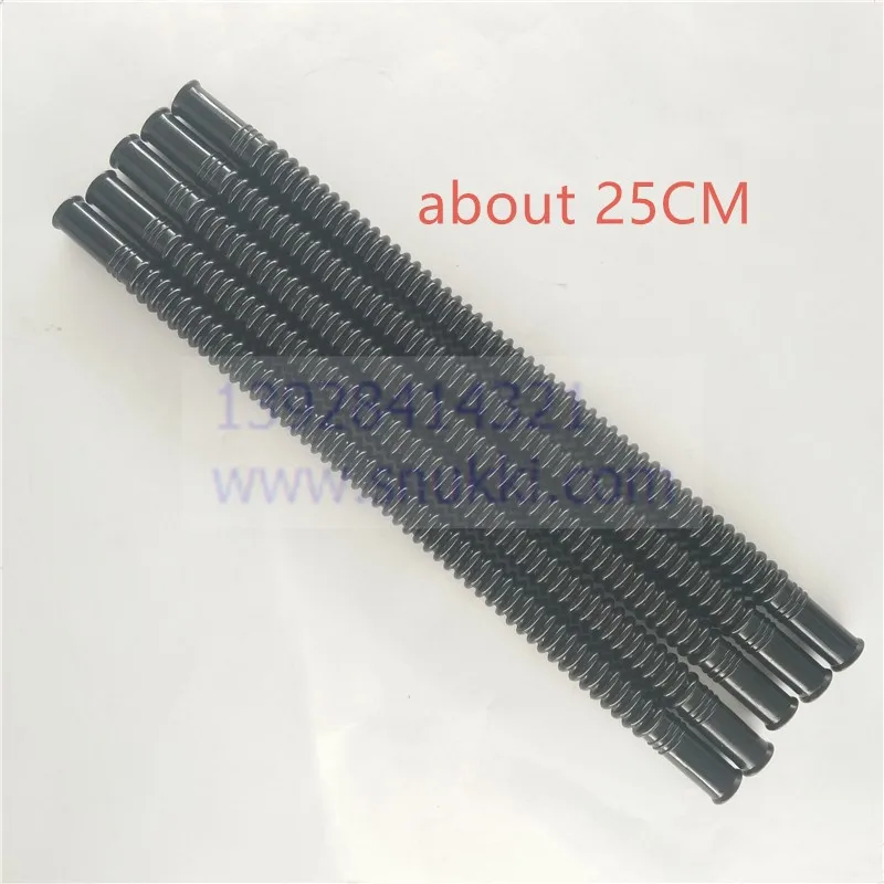 25CM (black) ID8 OD10 Высокое качество 8*10*15 20 25 см белый черный цвет нейлоновая трубка Фуле линия сильфонные гофрированные трубы для топливного насоса пластик 5 шт - Цвет: 25CM (black)