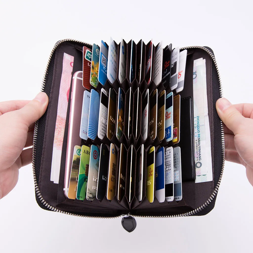 

Card Package women's wallet Cowhide Fashion wallets with compartments Multi Card Men's Card Set 36 Bit Wallet cartera mujer