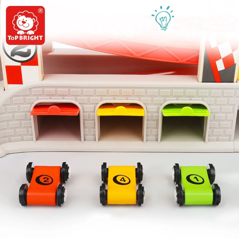 top bright wooden ramp racer