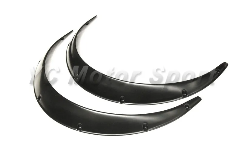 Гибкое АБС-пластиковое полиуретановое черное глянцевое широкое крыло, светящееся колесо, Арка 2,75 дюймов(70 мм), 2 шт., подходит для универсальной модели JDM