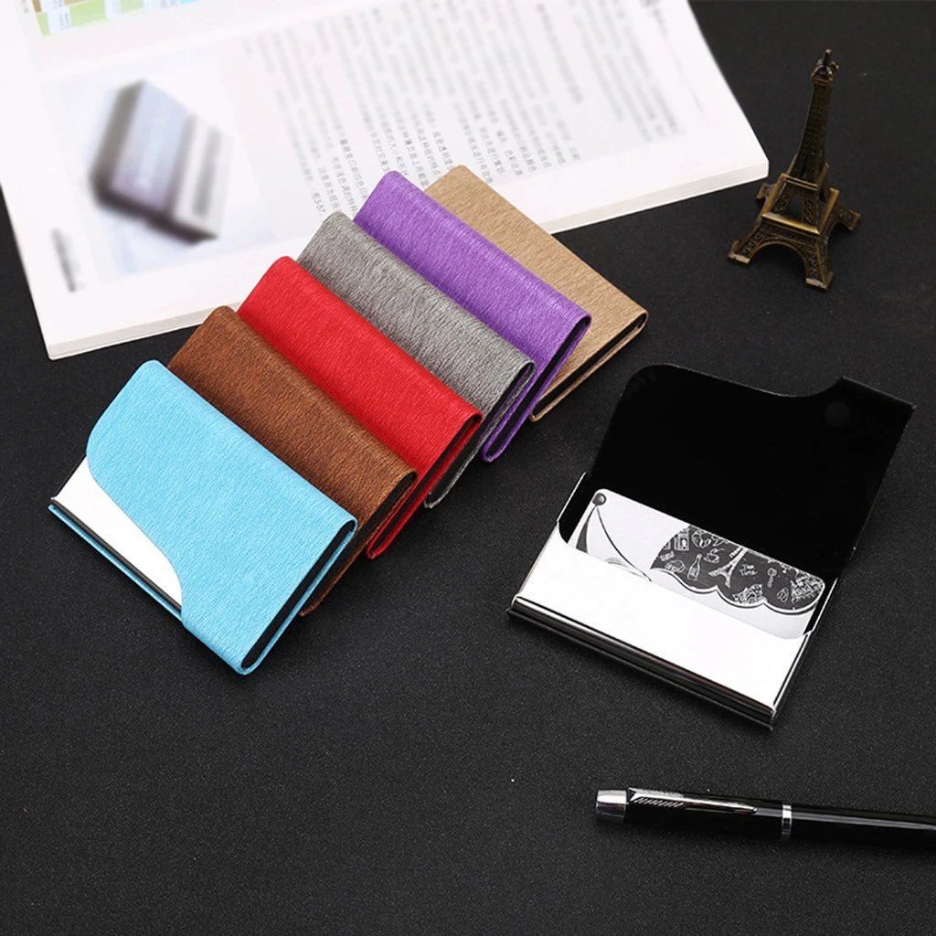 Aelicy нержавеющая сталь откидная крышка Бизнес Card Case для мужчин женщин Элитный