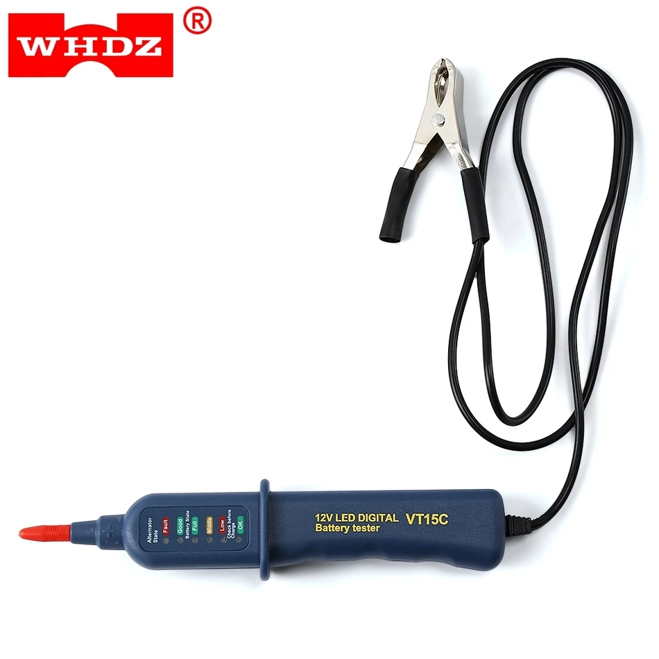 MOTOPOWER MP0514A 12V Digital Battery Tester Voltmeter Alternator Analyzer LCD