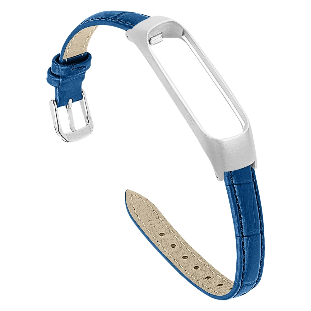 Joyozy кожаный ремешок с крокодиловым ремешком для samsung galaxy ремешок для часов подходит для e/SM R375 ремешок для samsung fit e band - Цвет ремешка: blue