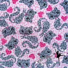 140X100 см Розовый леопардовый кот хлопок ткань для девочки платье постельные принадлежности набор шитье лоскутное DIY-AFCK111