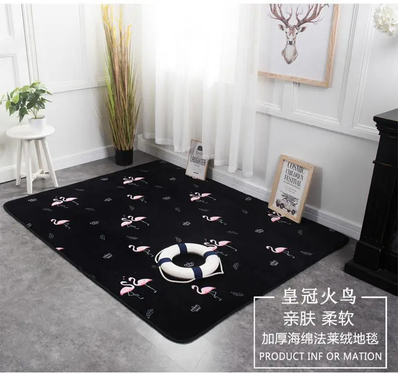 Nordic тенденции брендовые черные и белые ковры простой современной гостиной журнальный столик диван ковер спальня прикроватный