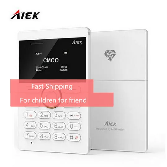20 pcs lot Ultra Thin AIEK AEKU E1 Mini Cell Card Phone Student unlocked Mobile Phone