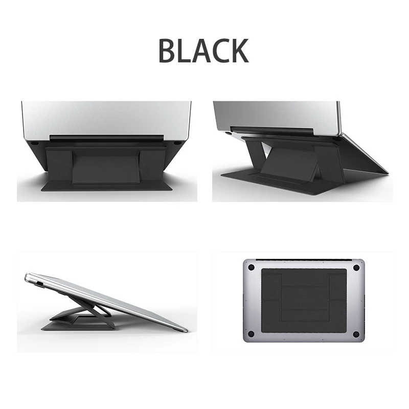 Fold Portable Laptop Stand View Angle/Height Adjustable Pad Adhesive Bracket Invisible Magnetic Holder for Ipad Macbook Notebook