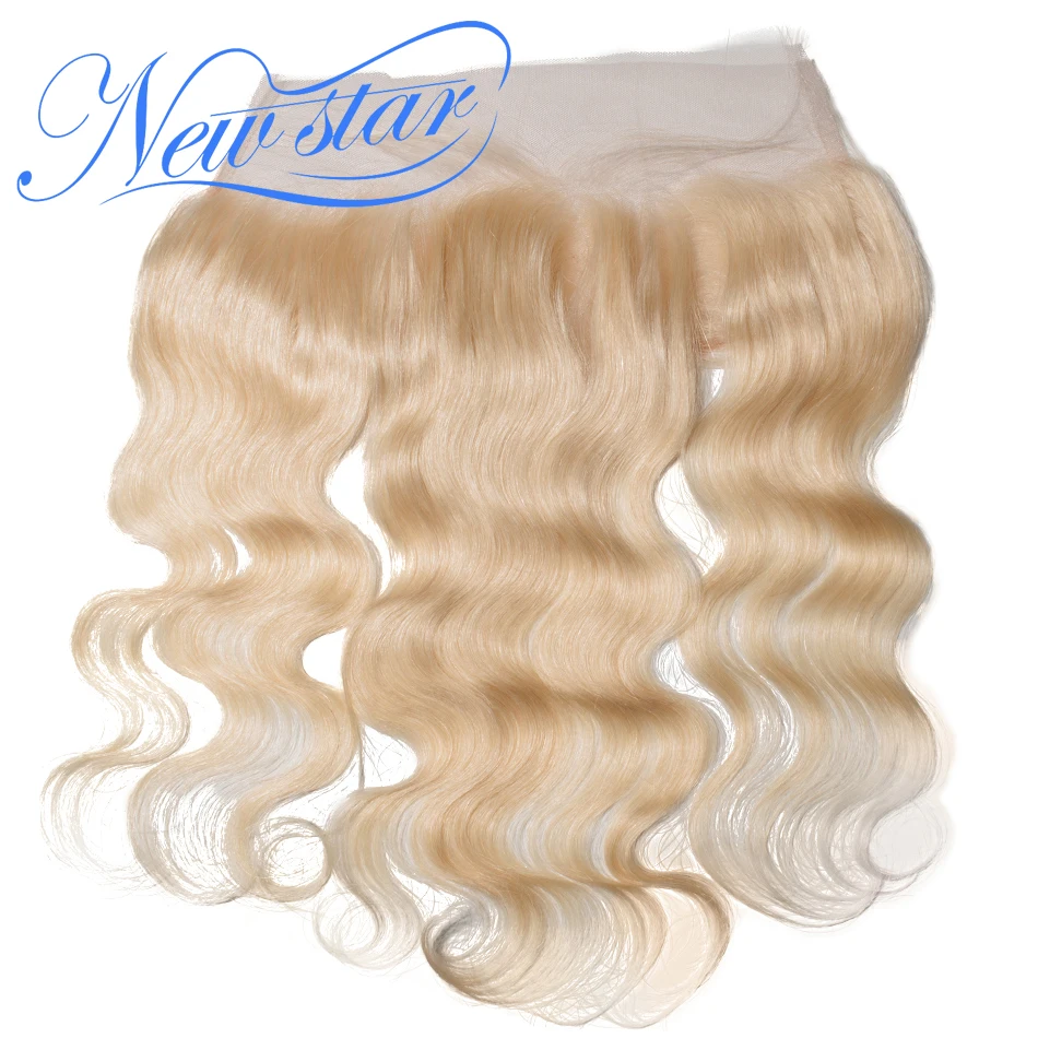 

Brazilian Blonde #613 Body Wave 13''x4'' Lace Frontal Closure 100%Human Remy Hair Pre-Plucked Hairline New Star Hair Products