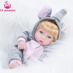 UCanaan/11 дюймов 28 см мини-силиконовые Кукла реборн для новорожденных жив Игрушки для девочек Реалистичного Reborn Bonecas детей подарок на день