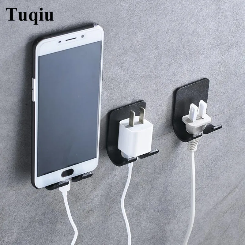 Buy 3pcs/Pack Home Office Wall Adhesive Space Aluminum Power Plug Socket Holder