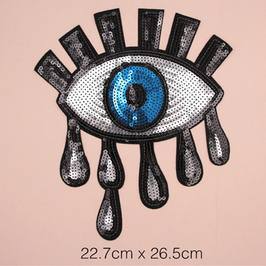 5 шт. DIY блестящие большие глаза железная заплатка для одежды пришить блесток аппликация значок стикер мотивы вышивки DIY аксессуары